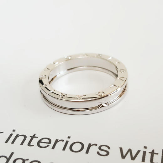 【95新】BVLGARI宝格丽B.zero1系列AN852423白金单环弹簧戒指62号中性款060226NJS40 商品图1