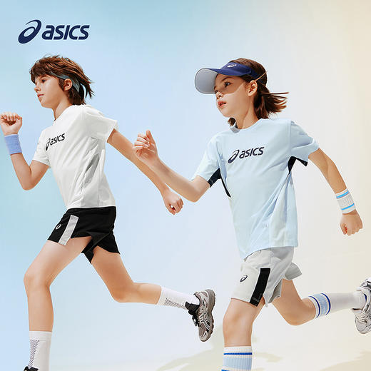 ASICS/亚瑟士儿童26年夏季新款弹力运动圆领T恤吸湿速干舒适百搭 商品图0