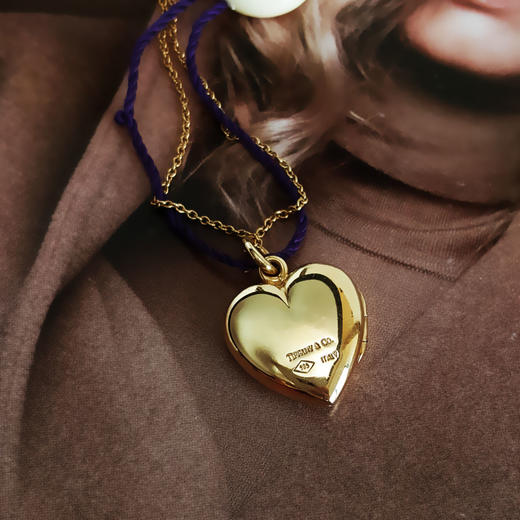 【95新】Tiffany & Co.蒂芙尼黄金爱心盒子项链链长约46cm、吊坠尺寸16*16.4mm女士070226TJ01 商品图5