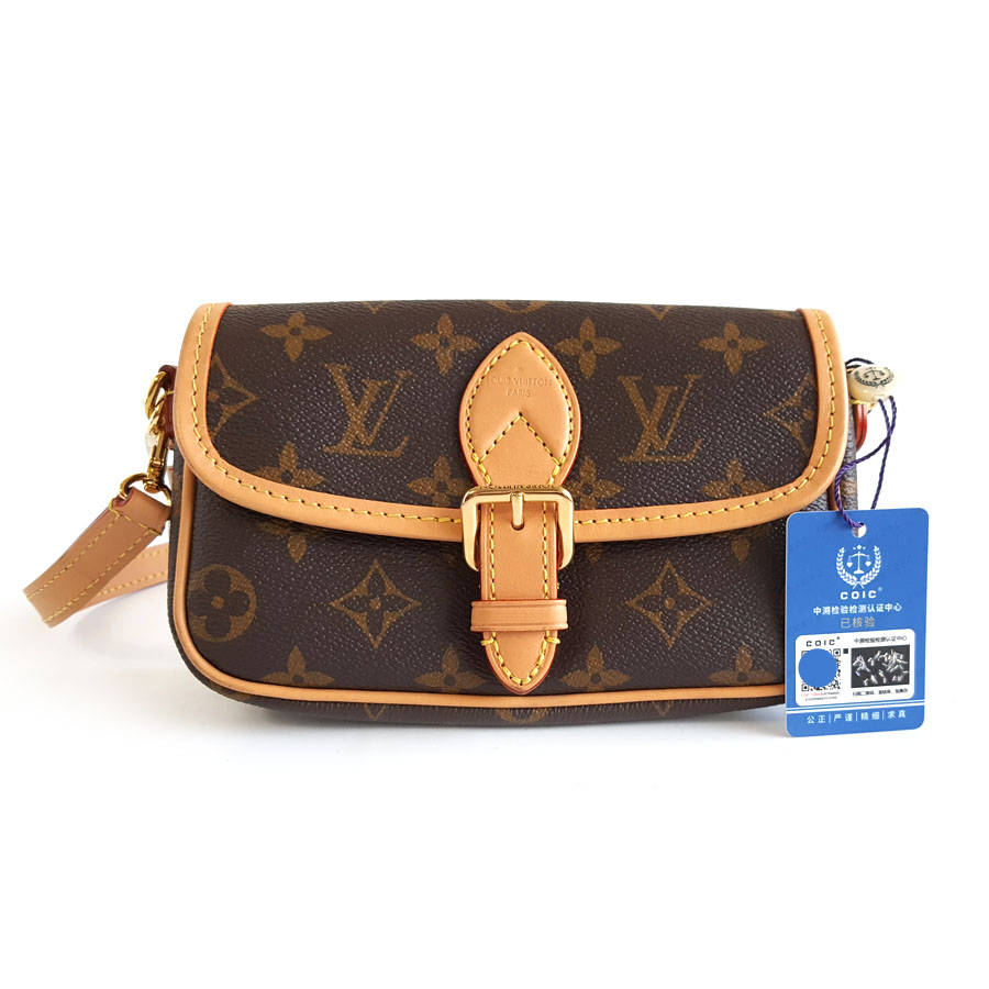 【95新】LV路易威登DIANE手袋M83298老花nano小法棍单肩斜挎包 女士 120226AK33