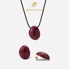 Mordern Art 现代艺术时期 | 星月圆形红色耳环+项链套装 商品缩略图0