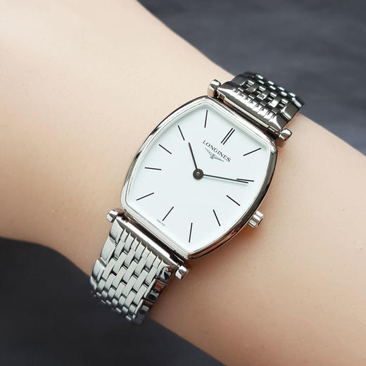 【95新】LONGINES 浪琴L4.205.4.11.6石英机芯22*24.5MM（女款）嘉岚系列精钢030226HS12 商品图7