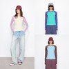 NUTH亲肤莫代尔棉撞色拼接半透长袖t恤女（发货/预售时间同步天猫） 商品缩略图0