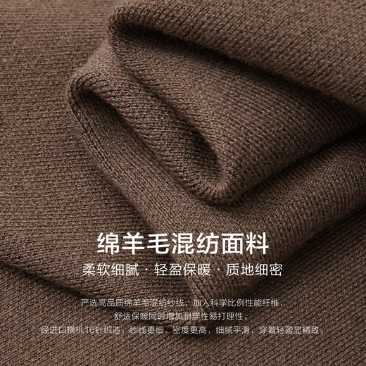 羊毛混纺拉链针织开衫 商品图2