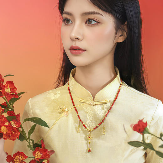 【新品首发】灵转八宝足金南红手串手链 女性礼物【按克计价黄金3】MEMORA诗普琳GB315801 商品图7