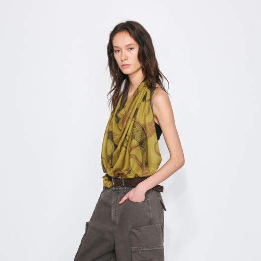 NUTH“骏影”复古马术印花丝巾披肩外搭方巾女（发货/预售时间同步天猫） 商品图4