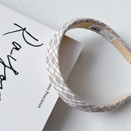 简约格纹高颅顶显脸小发箍-纪念日百货门店同款169494907 商品图2