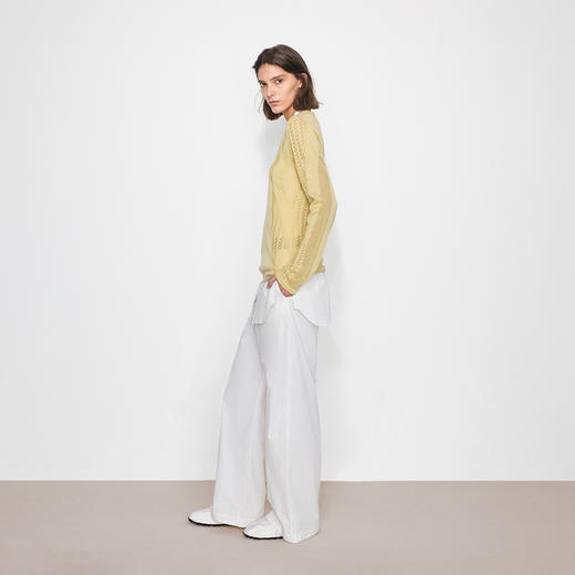 NUTH“衬衫摆”拼接假两件可束脚裙裤女 深藏青色/白灰条纹色（发货/预售时间同步天猫） 商品图1