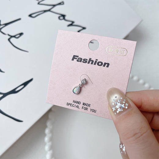 彩色水滴医用钛钢耳饰-纪念日百货门店同款162895530 商品图4