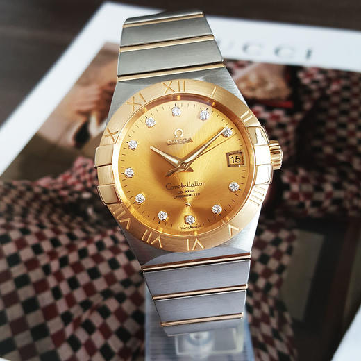 【95新】OMEGA 欧米茄123.20.38.21.58.001天文台认证同轴自动机械机芯日期显示38MM（男款）星座系列精钢/18K黄金090226NJM08 商品图4