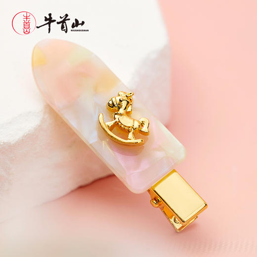 牛首山文创马上有钱发饰时尚发夹侧边夹抓夹拍照配饰新年祝福礼物 商品图4
