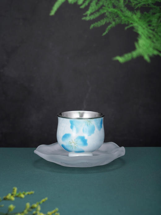 子佩集【时和岁稔】银S990摆件【TZYF048】茶具多规格四叶草牡丹竹子莲花茶杯2602 商品图8