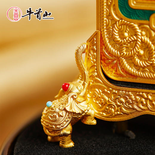 牛首山文创牛首吉祥舍利大塔(太平有象)摆件礼盒装足金金箔纪念品 商品图1