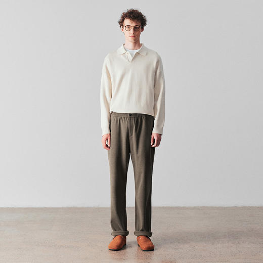 高克重人字纹休闲裤 商品图4