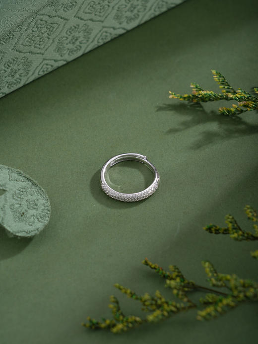 子佩集【璀璨心声】银S925戒指【J03612】时尚时尚半圈钻2602 商品图4