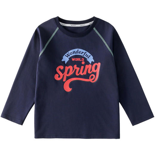 【10A抗菌】棉花堂索罗娜春款吸湿透气春季印花童装长袖T恤-FD61019 商品图12