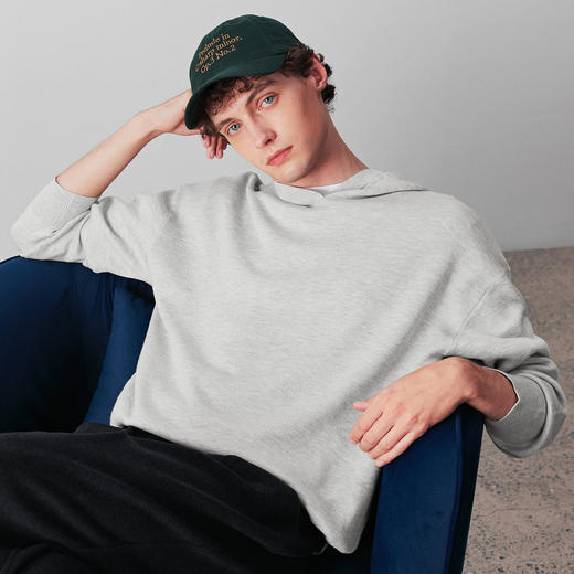 可机洗远红外保暖针织连帽衫 商品图1