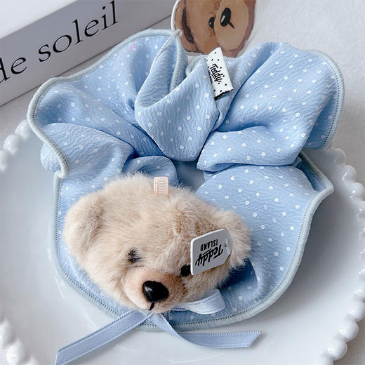 软萌正版泰迪蓝色发圈-纪念日百货门店同款169599506 商品图0