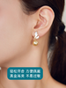 【天猫同款】悦甄  18K金贝母南洋金珠珍珠耳夹 蝶姿 商品缩略图3