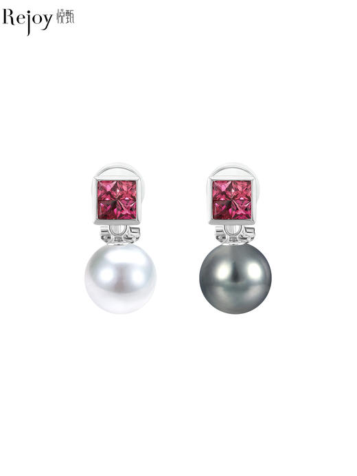 【天猫同款】方形Candy两戴-18k金碧玺耳夹 商品图0