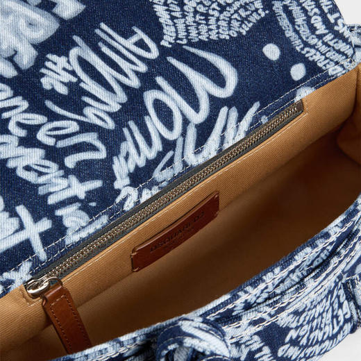 DSQUARED2 中性金属字母徽标Rebel牛仔手提包 混色 RebelsSDW0083 10108776 3096 商品图4