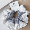 高级感蕾丝格纹蓝色发圈-纪念日百货门店同款169647660 商品缩略图1