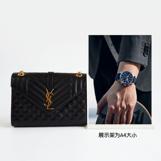 【95新】YSL圣罗兰487206中号黑金鱼子酱ENVELOPE信封包链条包女士080226AK13 商品图8