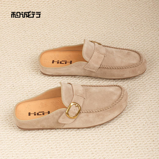 和诚行2026春季新款轻奢极简柔软舒适通勤百搭男式勃肯拖鞋0551300 商品图3