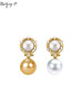 【天猫同款】两戴款 太阳花-18K金Akoya珍珠耳夹 商品缩略图0