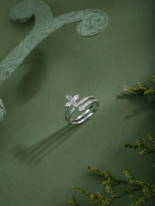 子佩集【静盼花开】银S925戒指【JL071261】时尚四叶草时尚2602 商品图2