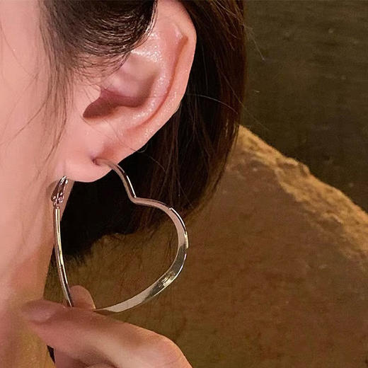 爱心形状银针耳圈耳环纪念日百货门店同款164248897 商品图4