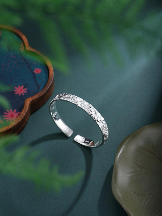 子佩集【向阳而歌】银S999手镯【SZ009208】炫彩向日葵太阳花2602 商品图3