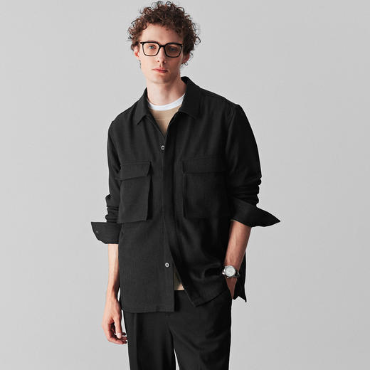 进口人字纹衬衫外套 商品图1