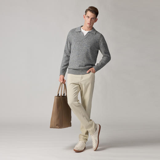 海鸥领纯羊毛花纱毛衣 商品图3