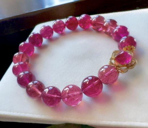 10mm单圈桃红碧玺手串 商品图3