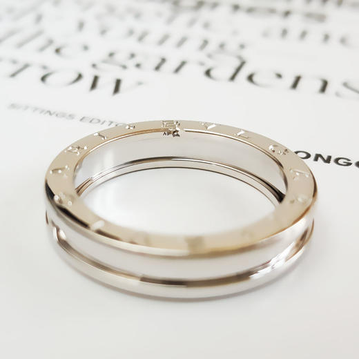 【95新】BVLGARI宝格丽B.zero1系列AN852423白金单环弹簧戒指62号中性款060226NJS40 商品图5