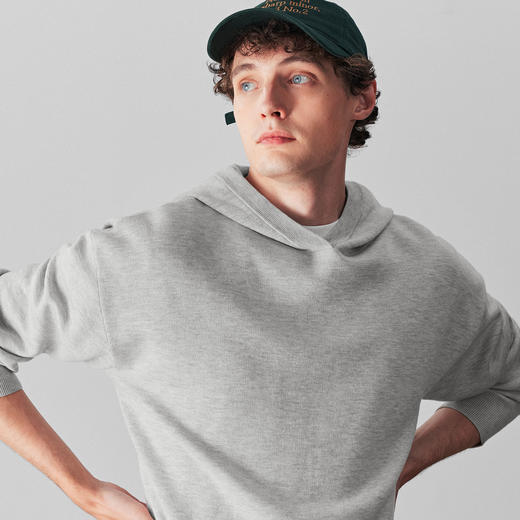 可机洗远红外保暖针织连帽衫 商品图5