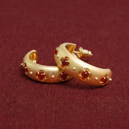 含晖·玲珑系列-镂空宝石耳环 商品图4