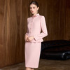 IWY/优雅气质粉色新中式假两件连衣裙女春季新款主持人上镜正装25Q912 商品缩略图1