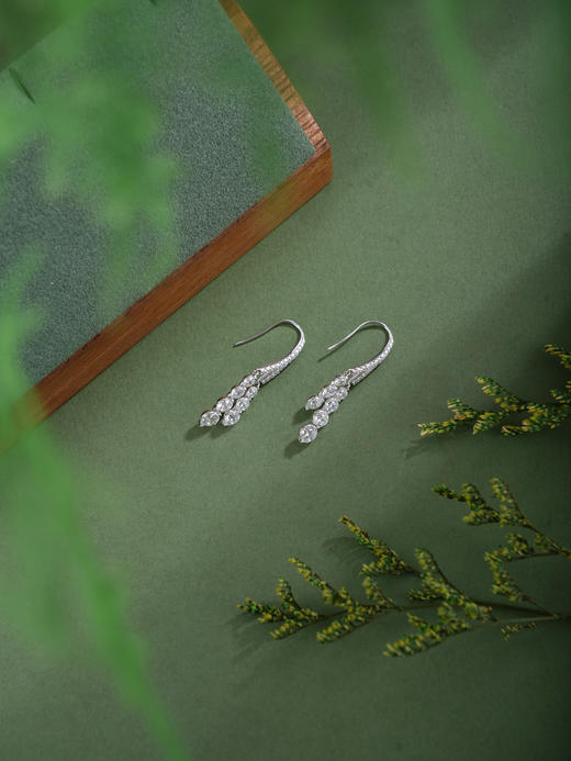 子佩集【露华清韵】银S925耳环【Z22279】时尚双流苏时尚2602 商品图5