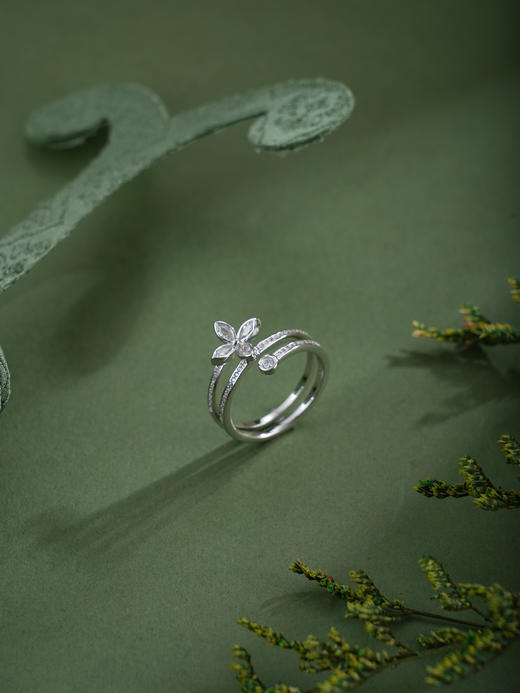 子佩集【静盼花开】银S925戒指【JL071261】时尚四叶草时尚2602 商品图3