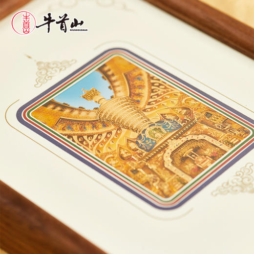 牛首山文创牛首吉祥-舍利大塔金箔画摆台礼盒雅致创意纪念品礼物 商品图3