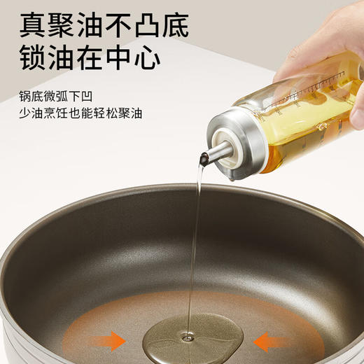 九阳煎锅含钛不粘锅平底锅加深聚油煎炒锅早餐煎蛋煎牛排燃磁通用 商品图3