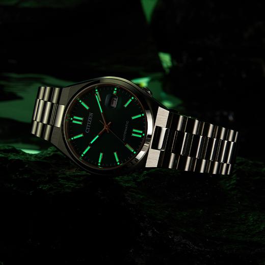 西铁城日本官方正品蓝宝石玻璃日期显示不锈钢防水机械表NJ0150-81X 商品图7