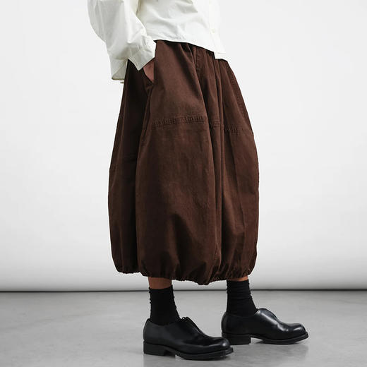 YMC PARACHUTE SKIRT 女装成衣染色莫代尔棉混纺廓形抽绳灯笼裙 商品图0