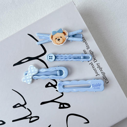 正版泰迪实用百搭组合蓝发夹-纪念日百货门店同款169599645 商品图0