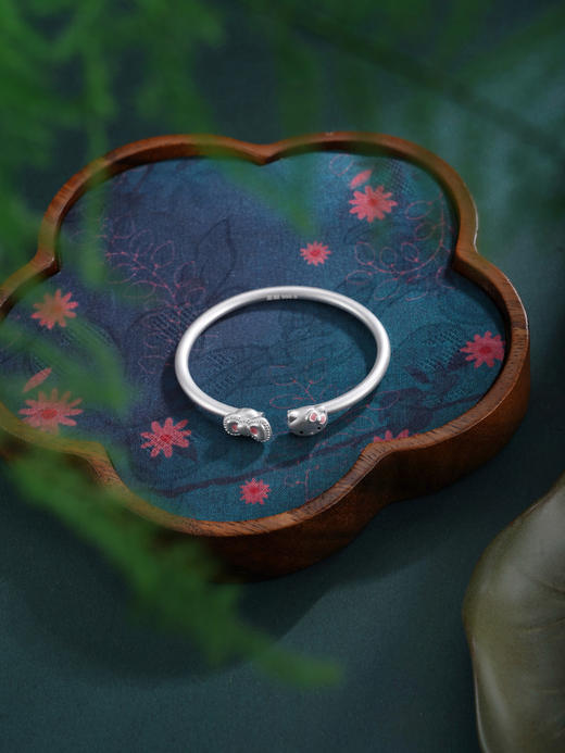 子佩集【凯蒂公主】银S9999童镯【TB0300657】儿童KT粉猫2602 商品图3