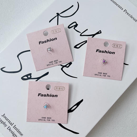 简约多彩星医用钛钢耳饰-纪念日百货门店同款162895556 商品图4