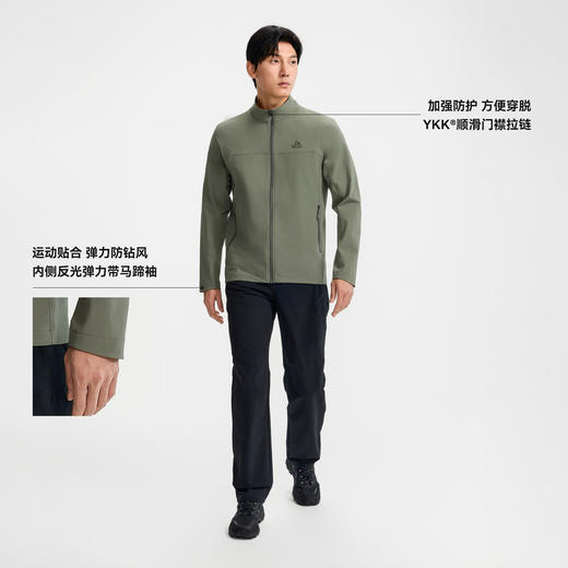 【P系列】伯希和户外软壳衣男26新款CORDURA耐磨立领防风徒步外套 商品图4