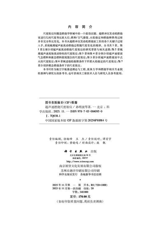 超声速燃烧尺度效应 商品图2